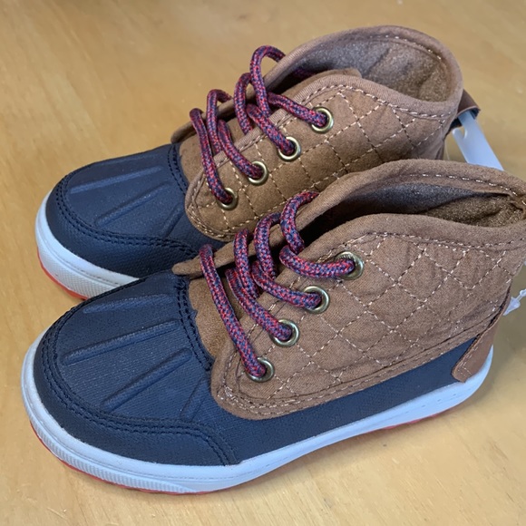 Tarin-B style angle boot. Navy/Tan color. - Picture 2 of 6